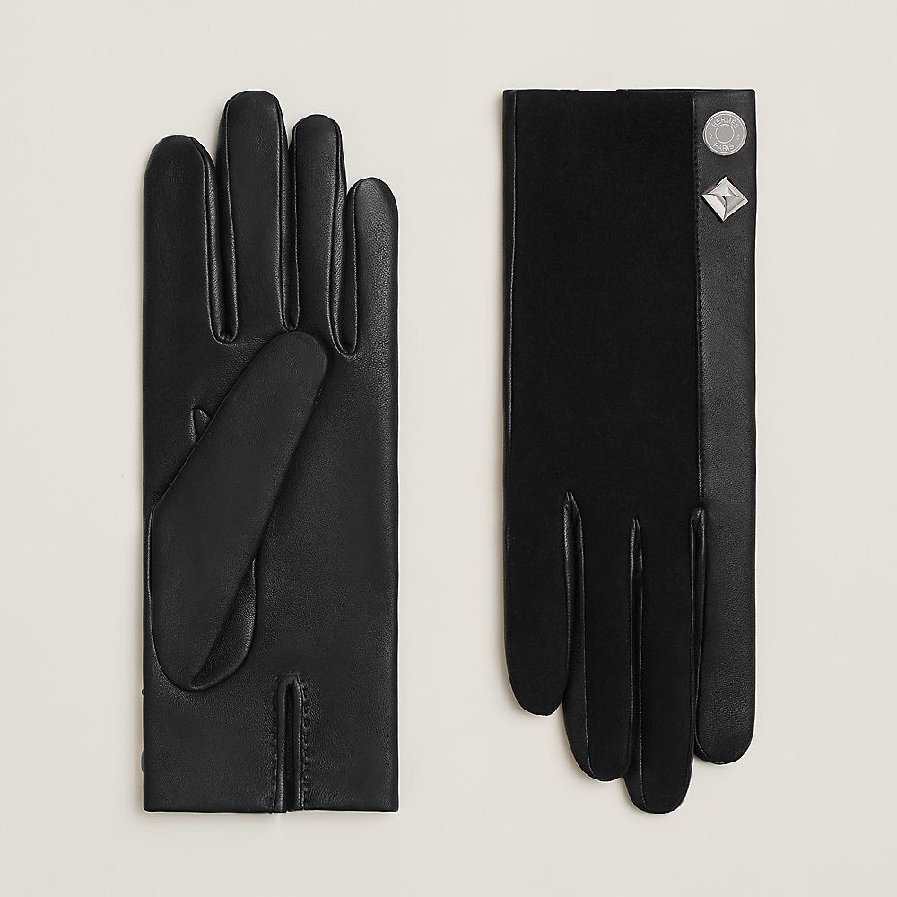 グローブ手袋レザーセリエHERMES　セリエ　レザーグローブ　手袋　サイズ６ 1/2   ブラック